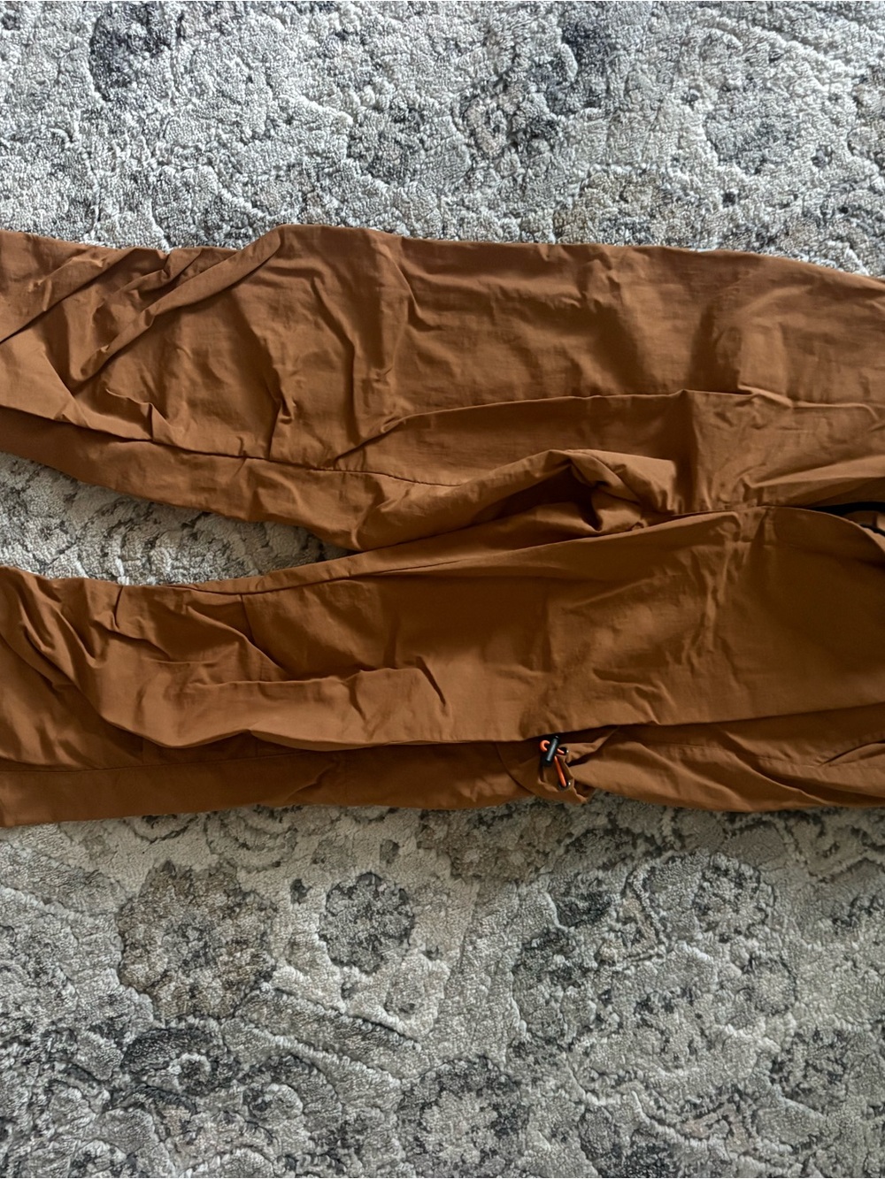 Women's sienna orange waterproof hiking cargo Drawstring Pants